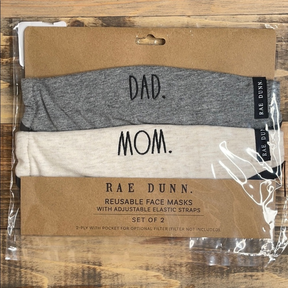 Rae Dunn DAD MOM Reusable Face Mask